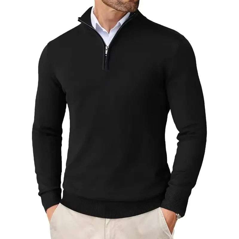 Men's Slim Fit Quarter Zip Sweater 9