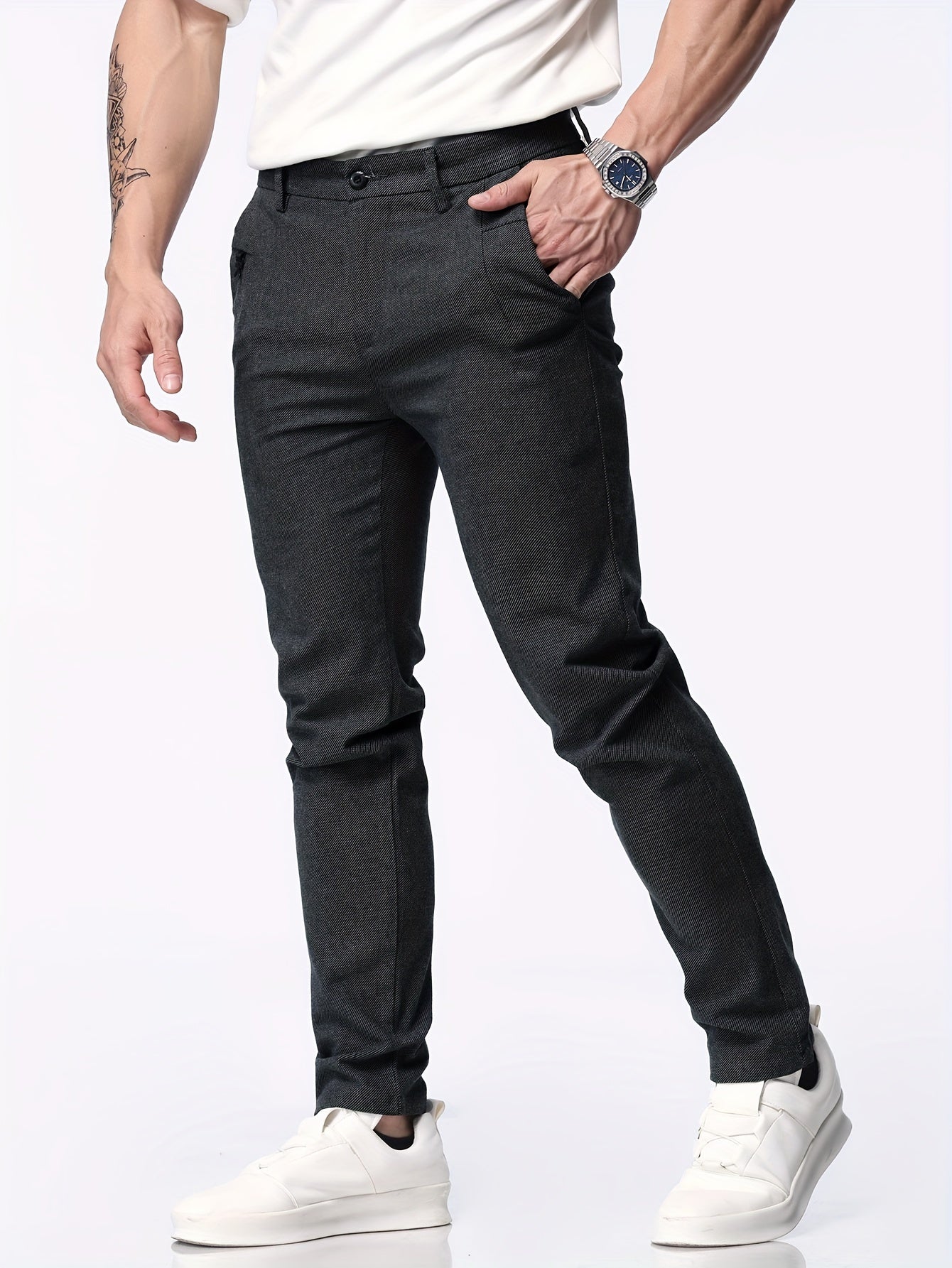 Men's Slim Fit Trousers for Casual and Formal Wear