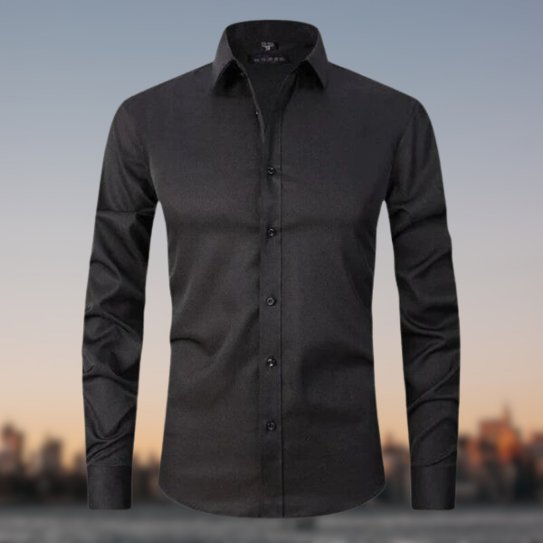 Men's Slim Fit White Dress Shirt 1