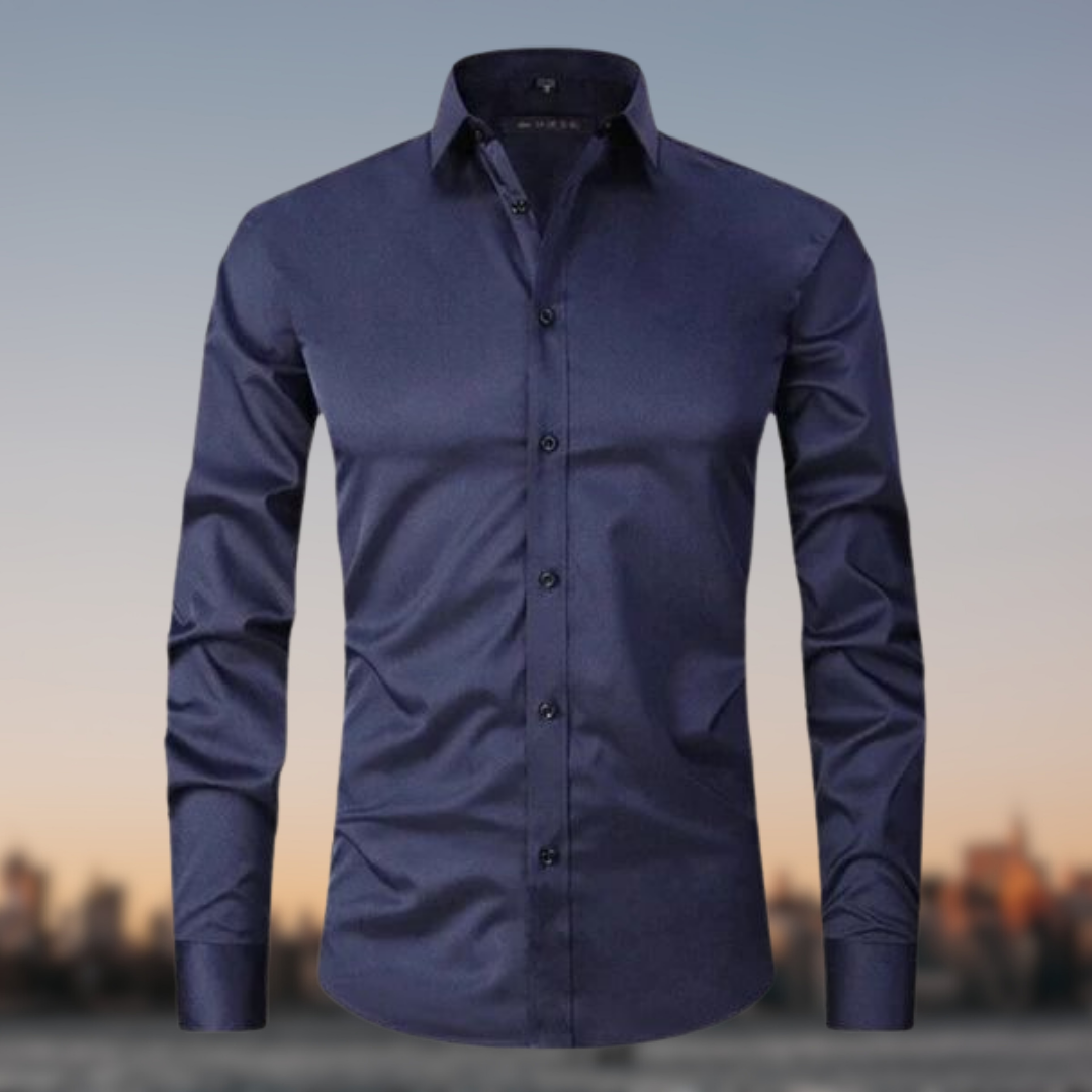 Men's Slim Fit White Dress Shirt 3