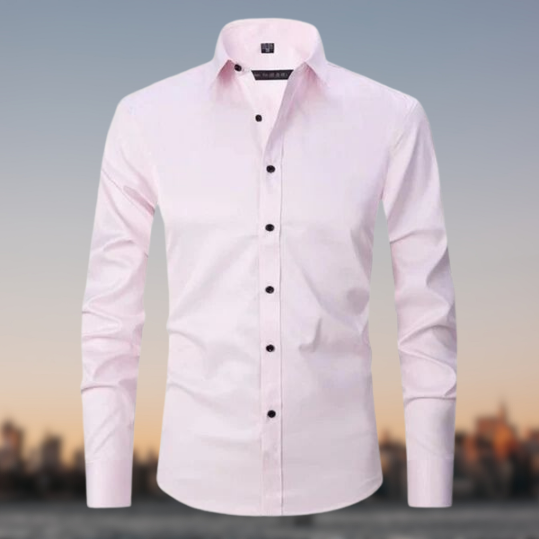 Men's Slim Fit White Dress Shirt 7