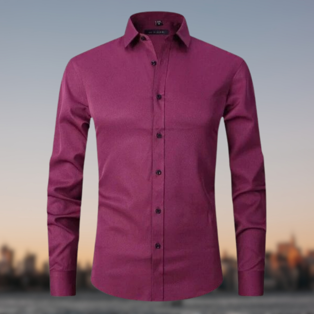 Men's Slim Fit White Dress Shirt 9