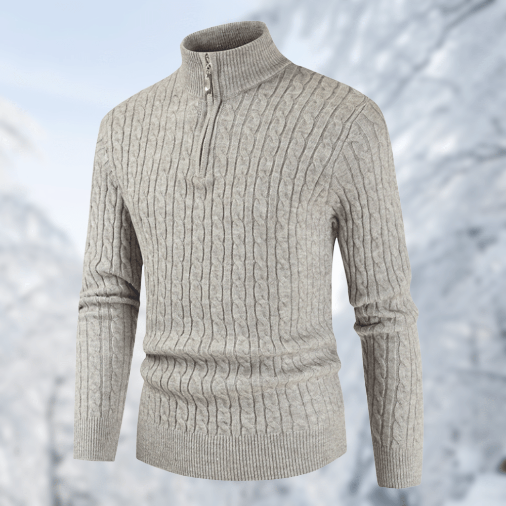 Men's Stand-Up Collar Sweater 2