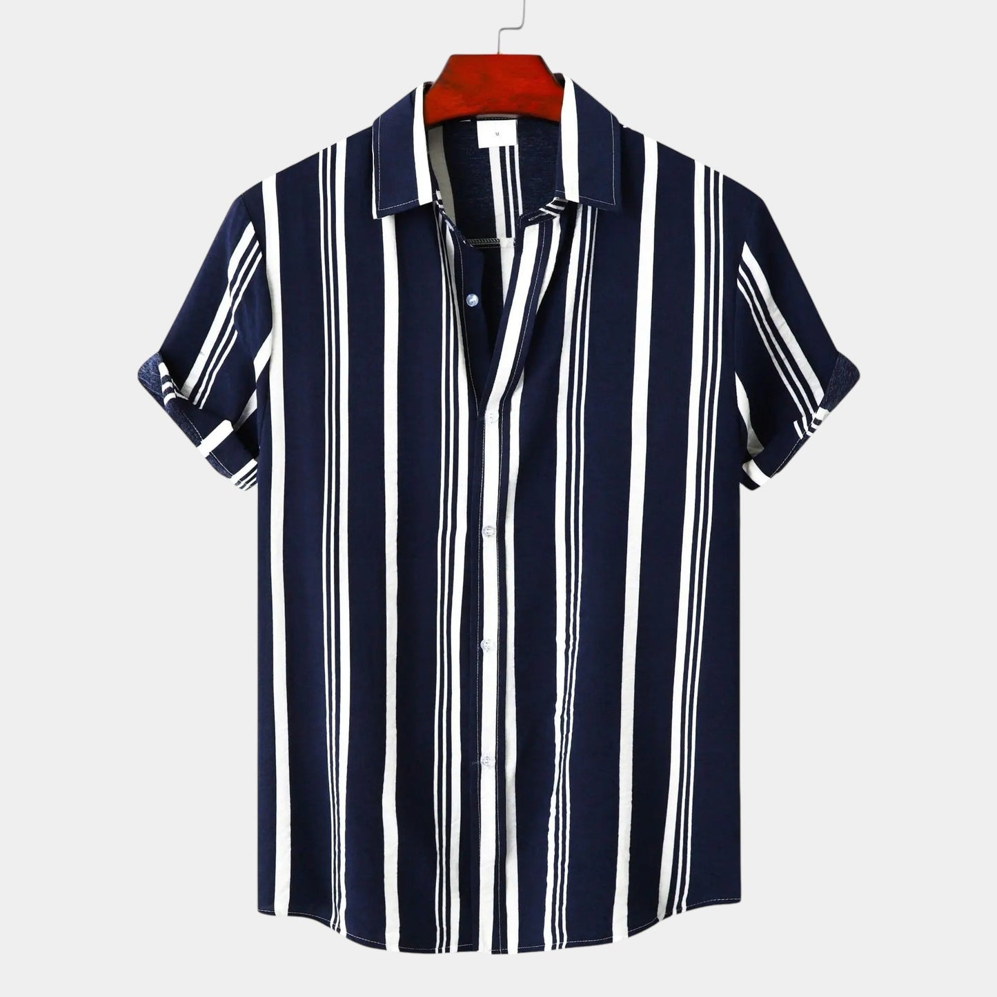Men's Striped Linen Shirt 0