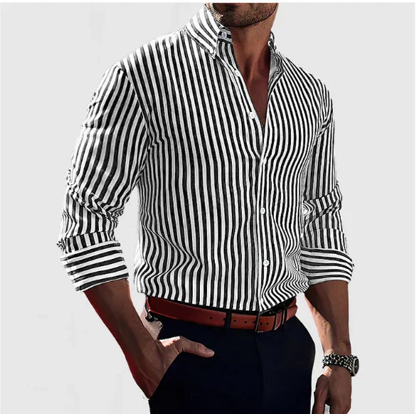 Men's Striped Overshirt - Stylish Casual Shirts for Men 2