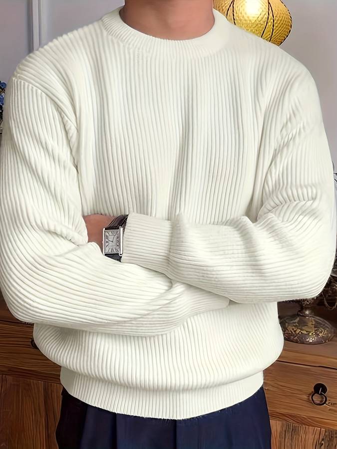 Men's Structured Knit Sweater - Lightweight Stretch Fabric 4