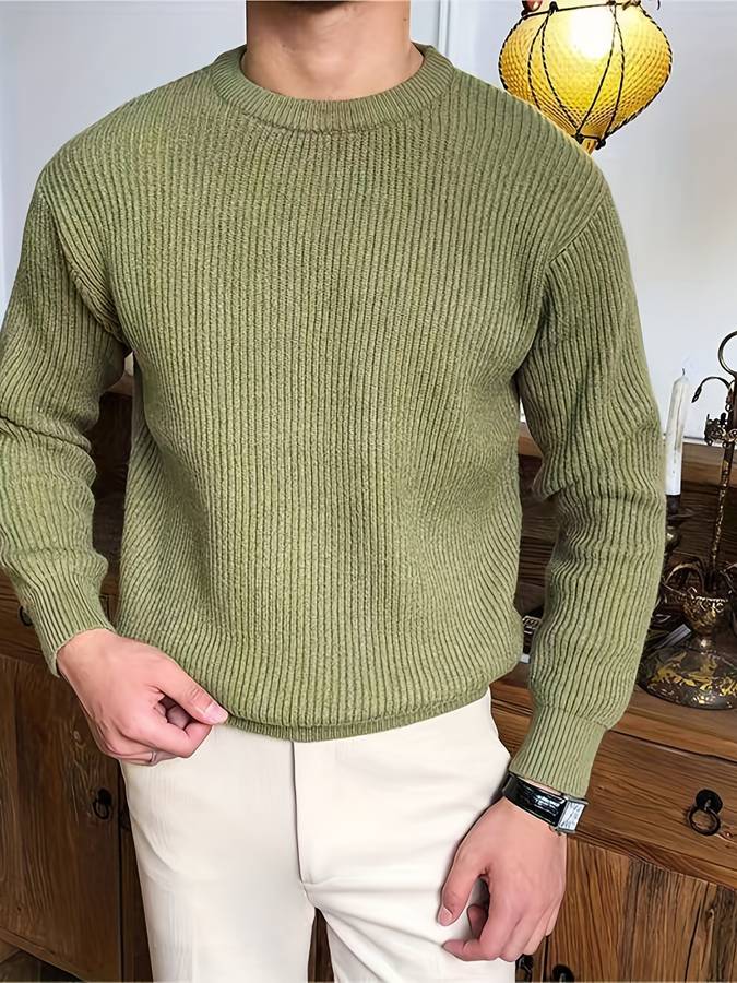 Men's Structured Knit Sweater - Lightweight Stretch Fabric 8