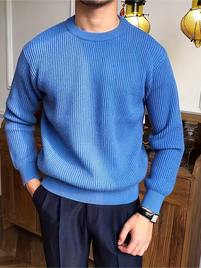 Men's Structured Knit Sweater - Lightweight Stretch Fabric 9
