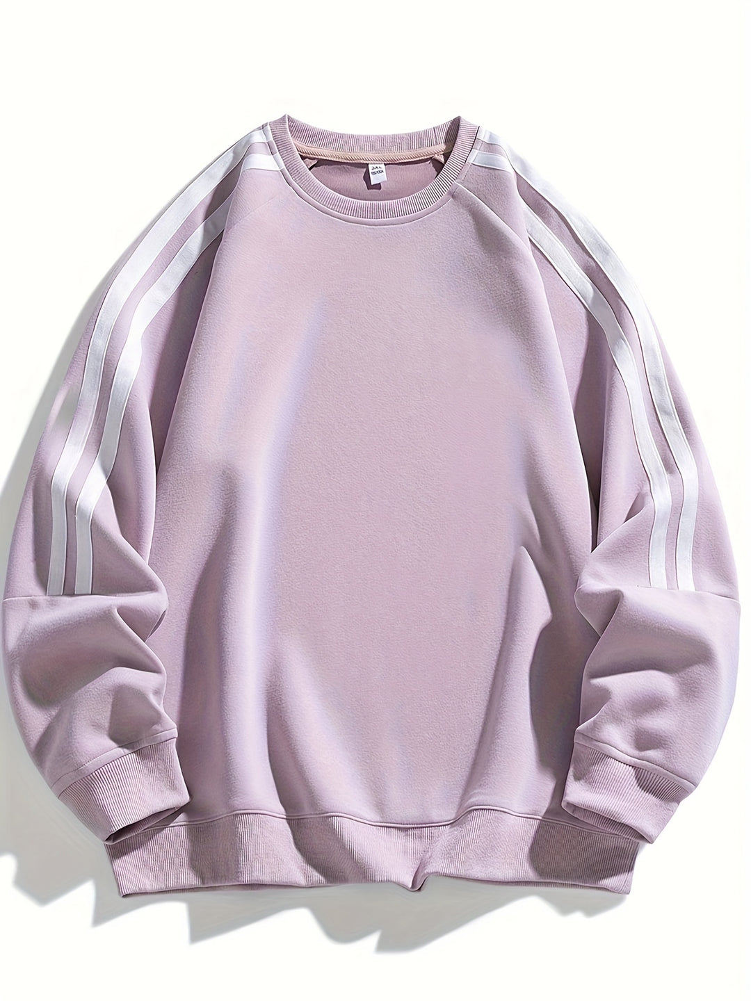 Men's Stylish Crew Neck Sweater with Striped Side Design 4