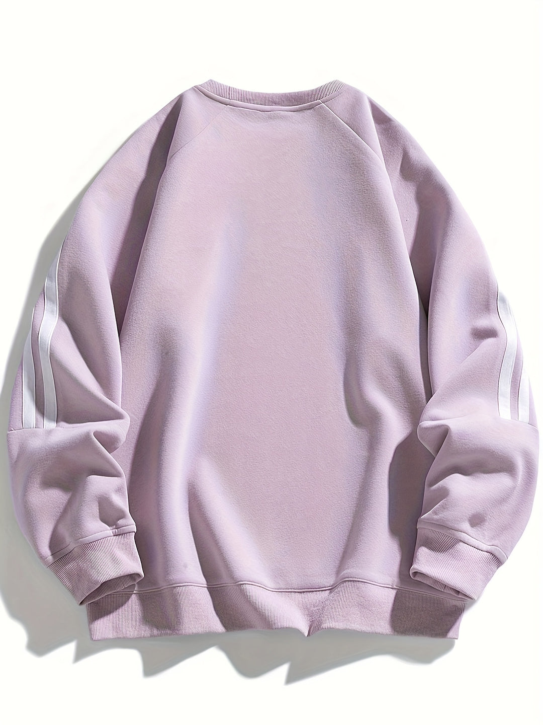 Men's Stylish Crew Neck Sweater with Striped Side Design 7