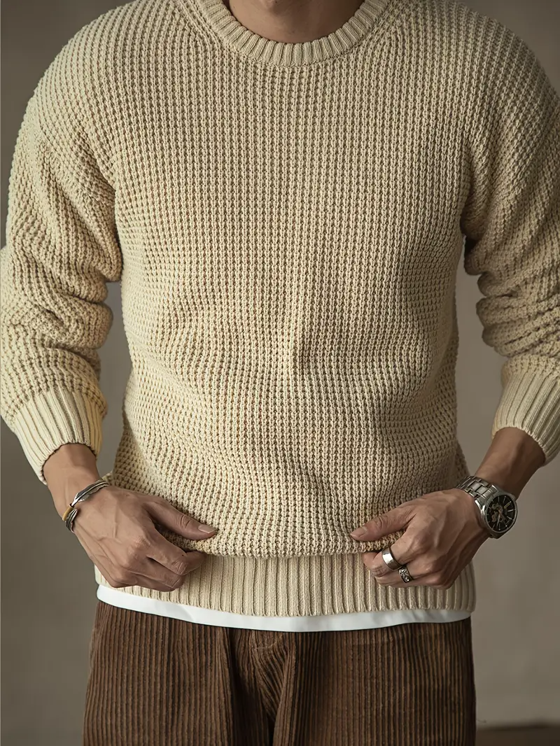 Men's Stylish Crewneck Sweater with Modern Fit 0