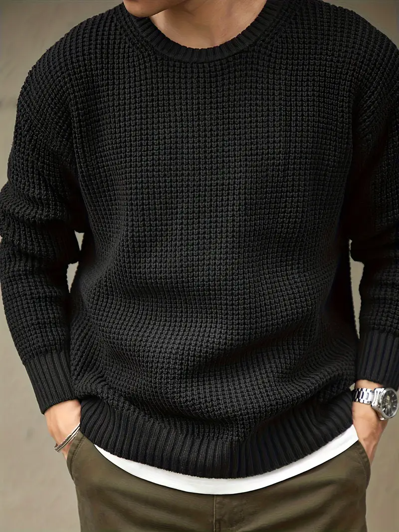 Men's Stylish Crewneck Sweater with Modern Fit 5