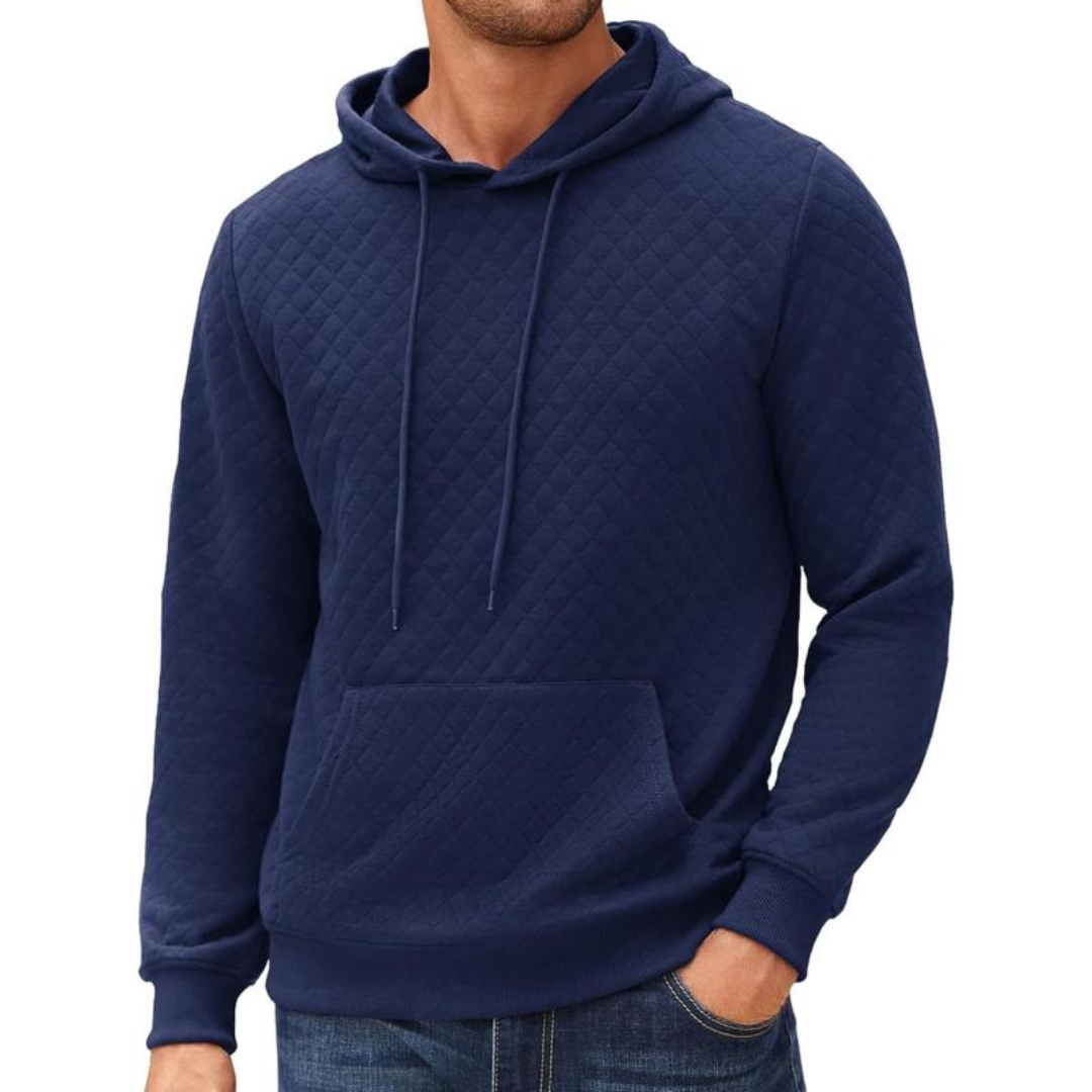 Men's Stylish Hoodie with Unique Design and Kangaroo Pockets 0