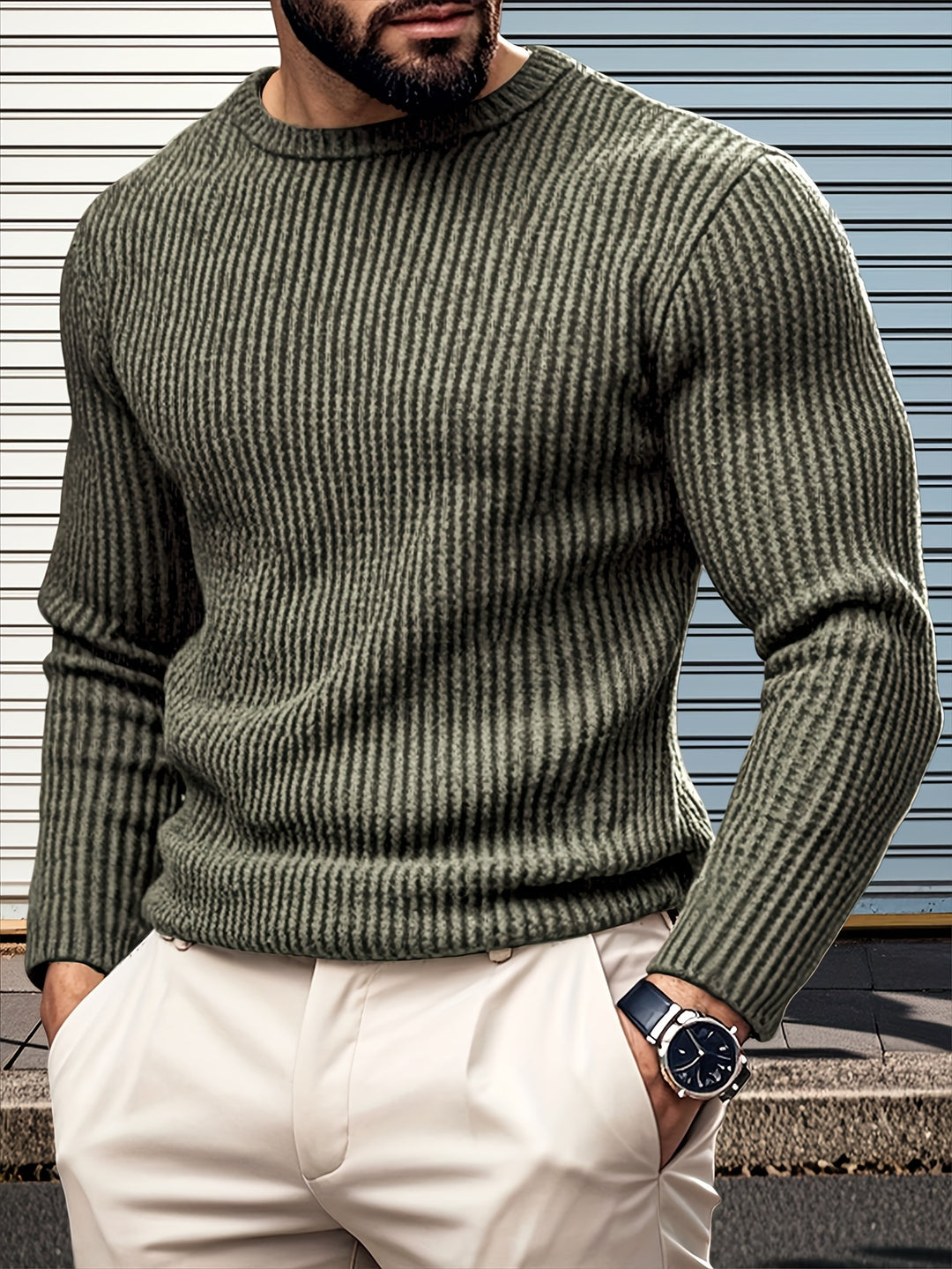 Men's Stylish Knit Sweater with Timeless Comfort 3
