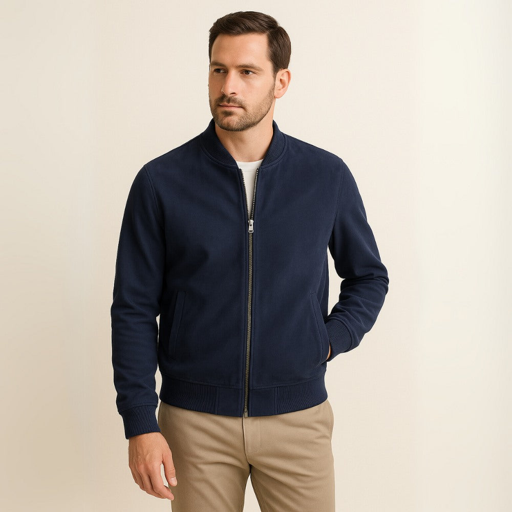 Men's Suede Jacket with Timeless Design 6