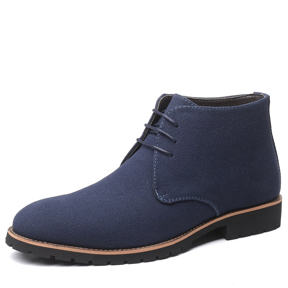 Men's Suede Leather Ankle Shoes for Casual Outdoor Wear