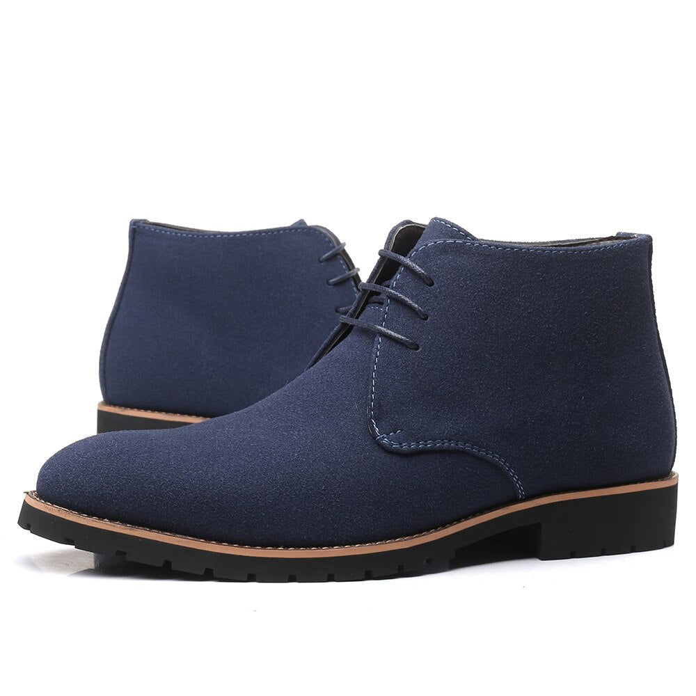Men's Suede Leather Ankle Shoes for Casual Outdoor Wear
