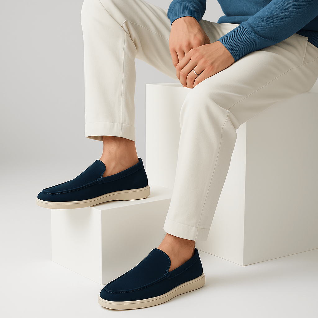 Men's Suede Loafers - Comfortable Slip-On Loafer Shoes 1