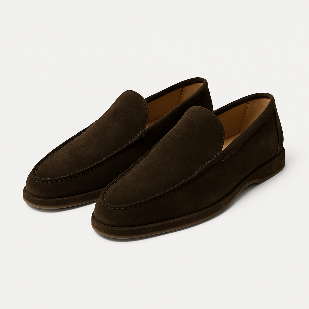 Men's Suede Loafers - Comfortable Slip-On Loafer Shoes 8