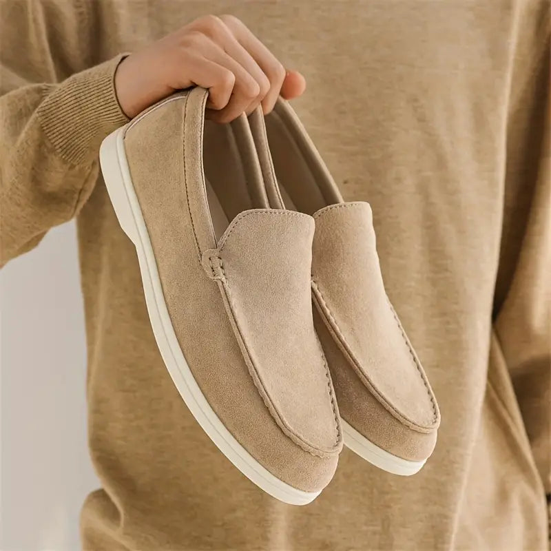 Men's Suede Loafers - Slip-On Casual Loafer Shoes 0