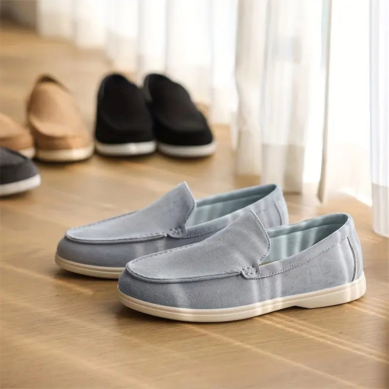 Men's Suede Loafers - Slip-On Casual Loafer Shoes 5