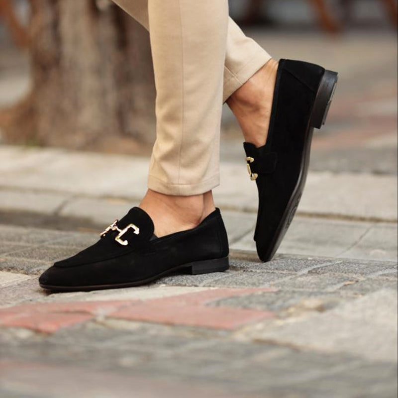 Men's Suede Loafers with Horsebit Detail 1