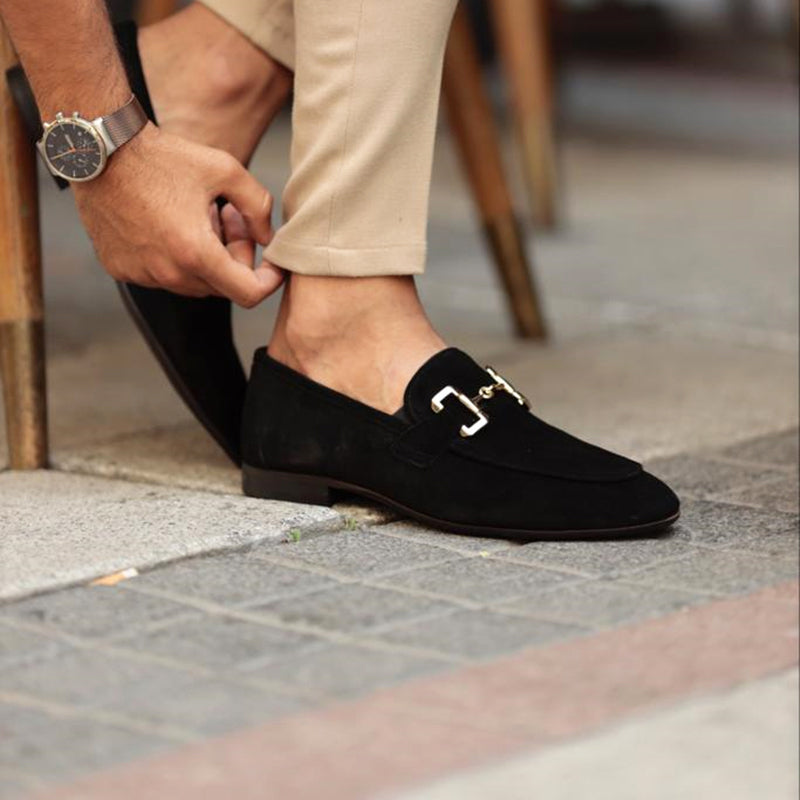 Men's Suede Loafers with Horsebit Detail 3