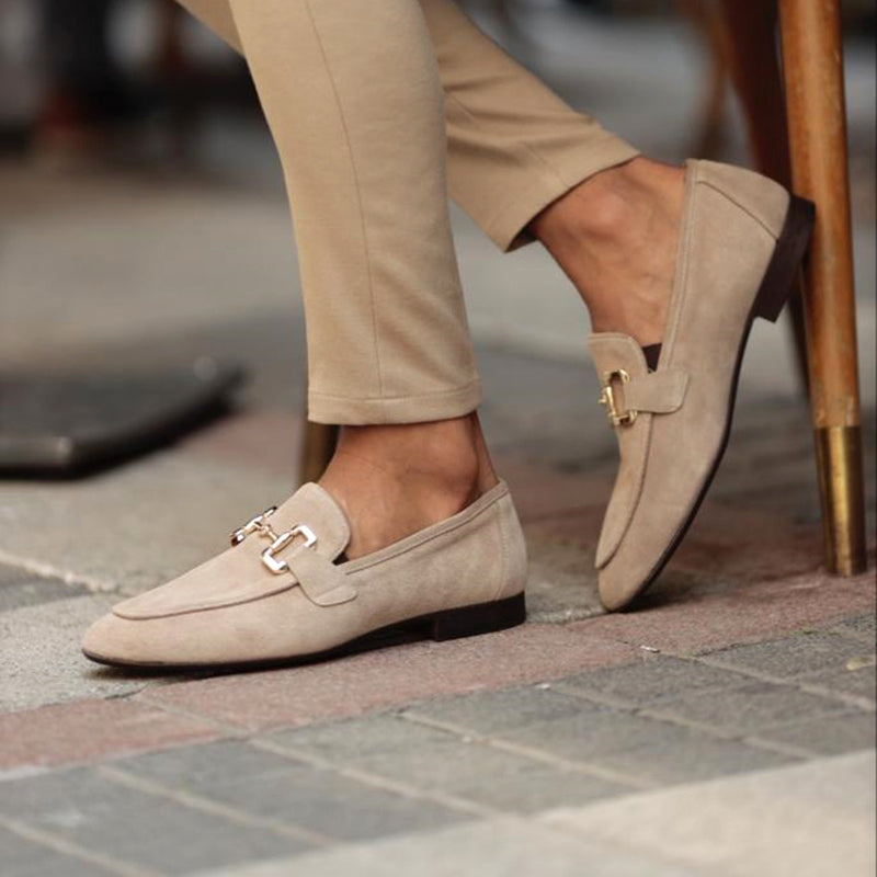 Men's Suede Loafers with Horsebit Detail 4