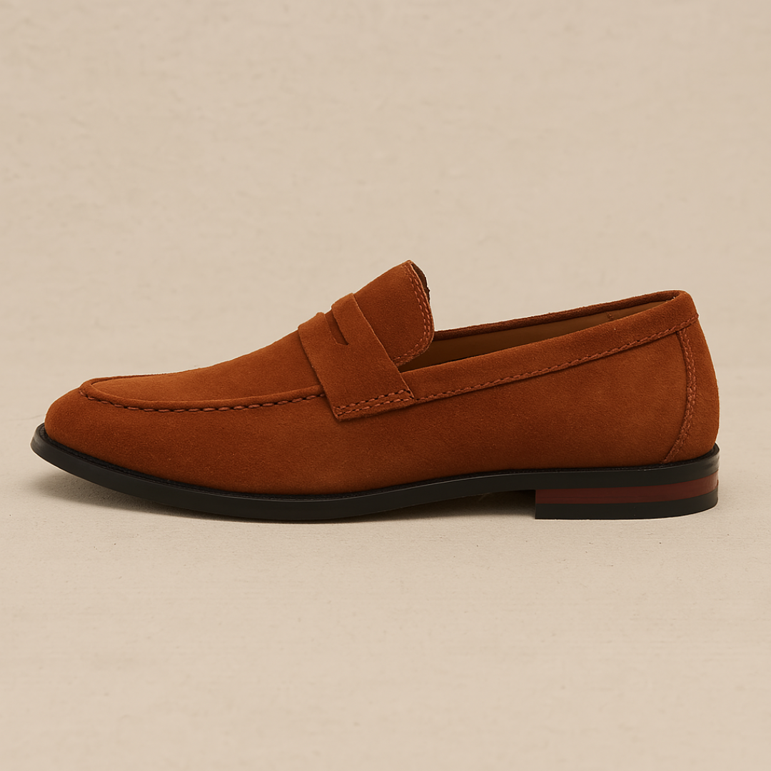Men's Suede Penny Loafers - Classic Loafer Shoes 3