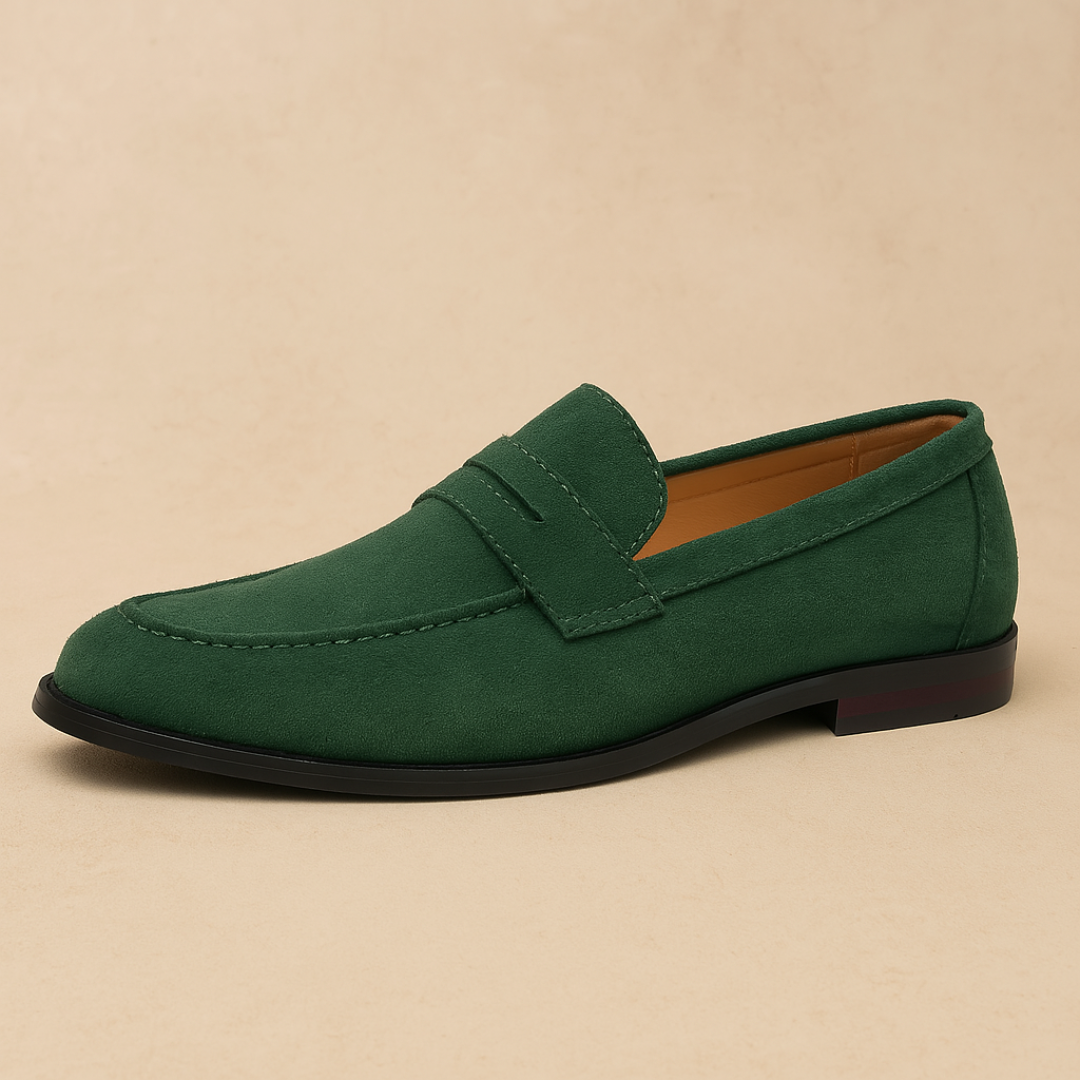Men's Suede Penny Loafers - Classic Loafer Shoes 4