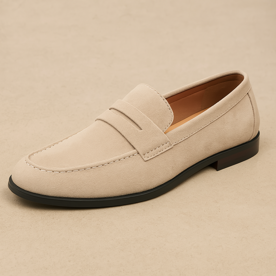 Men's Suede Penny Loafers - Classic Loafer Shoes 5