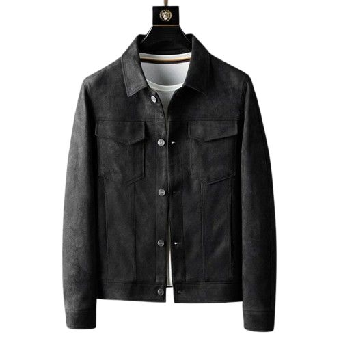Men's Suede Zip-Up Jacket 2