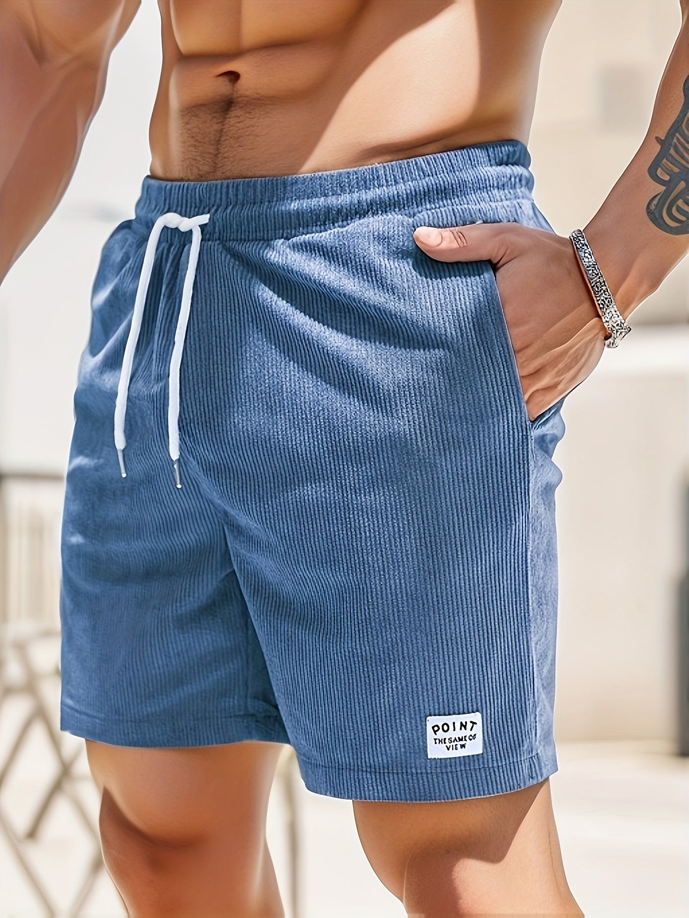 Men's Swim Shorts with Trendy Stripe Design
