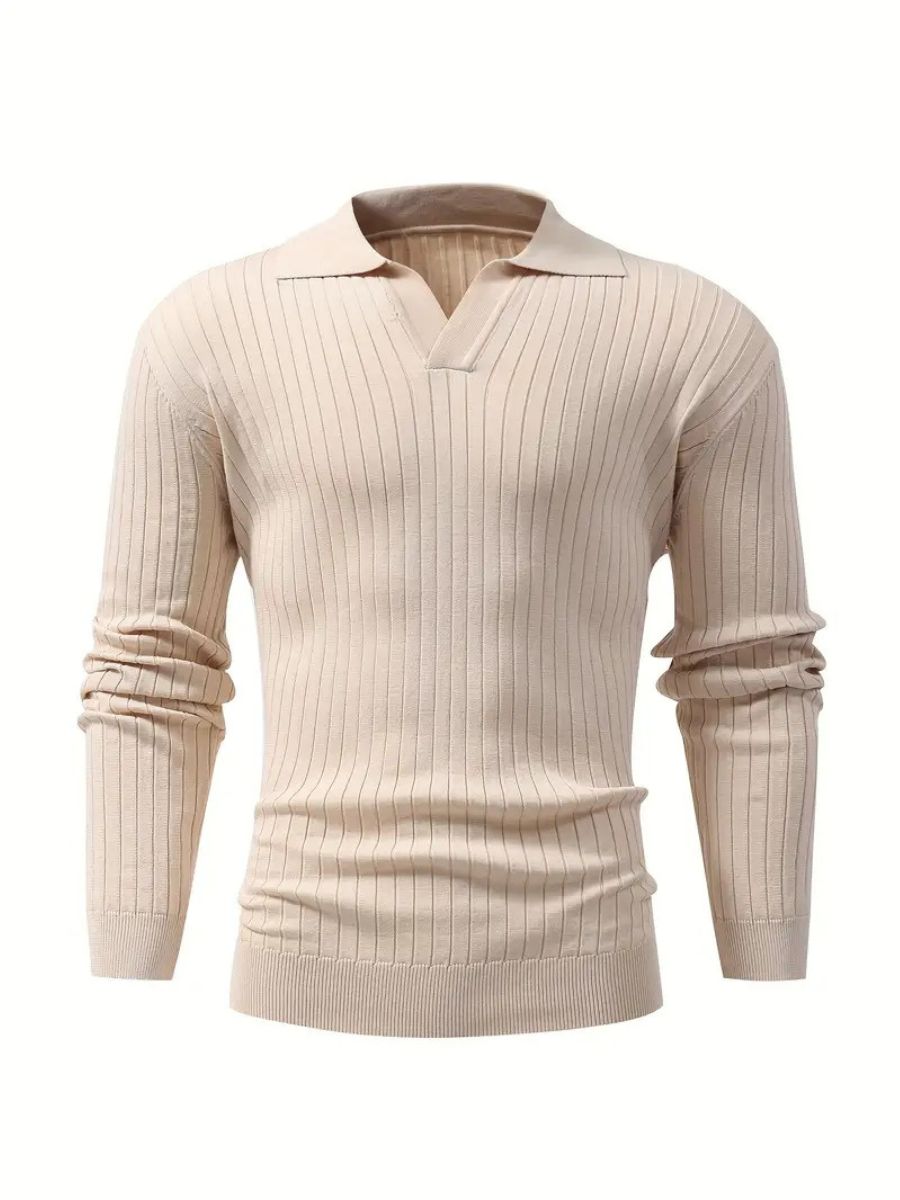Men's Tailored Knitted Shirt for Business and Casual Wear