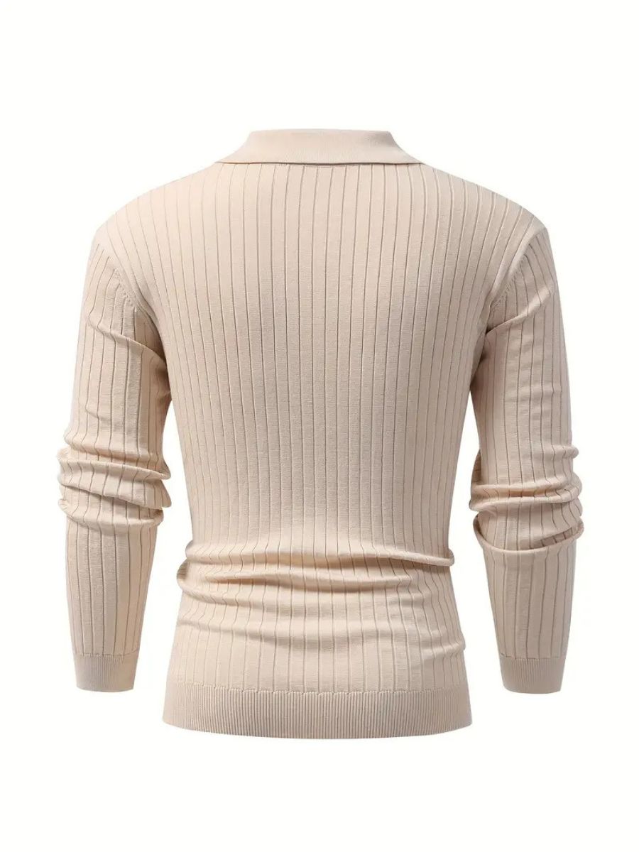 Men's Tailored Knitted Shirt for Business and Casual Wear
