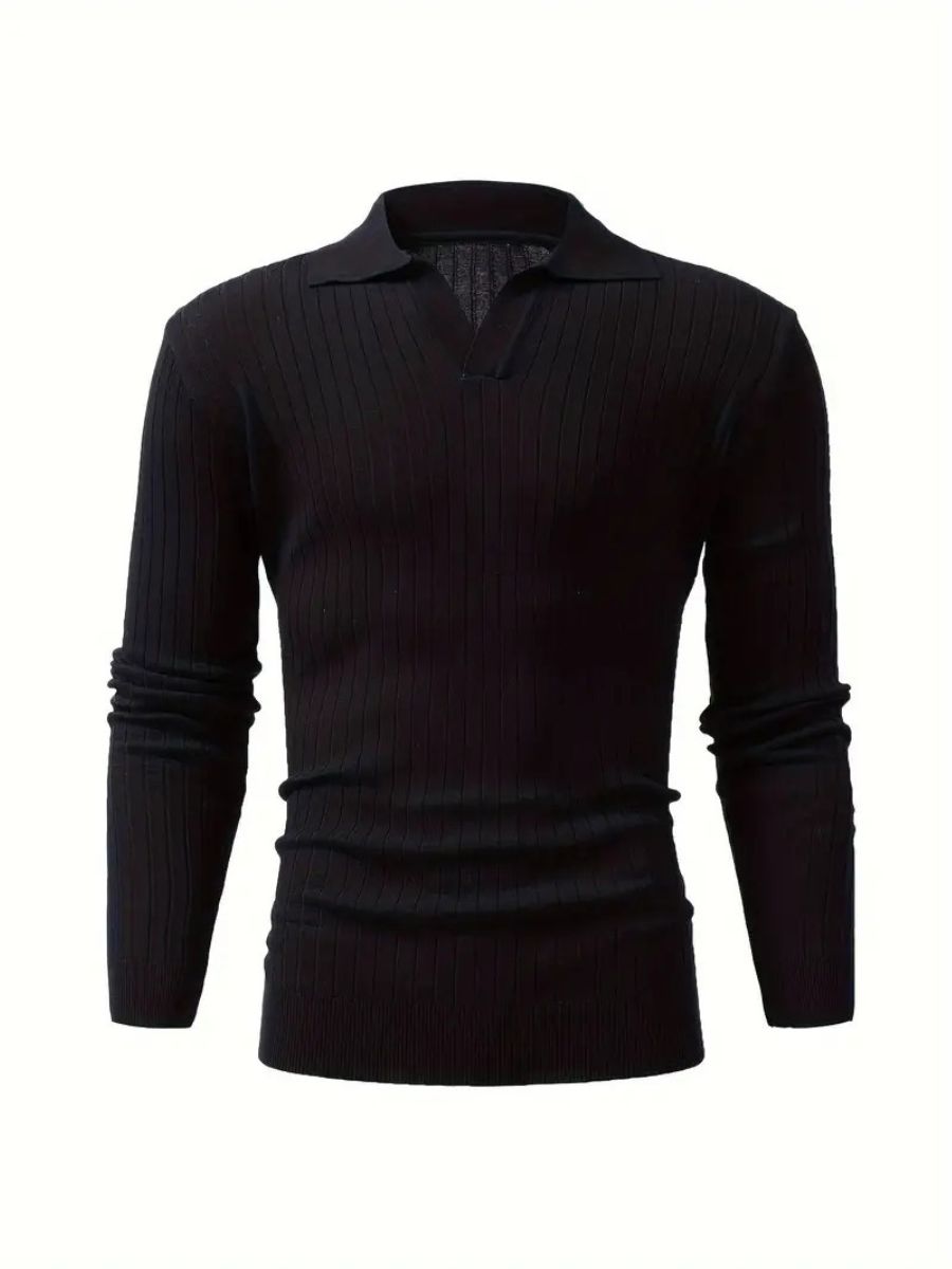 Men's Tailored Knitted Shirt for Business and Casual Wear