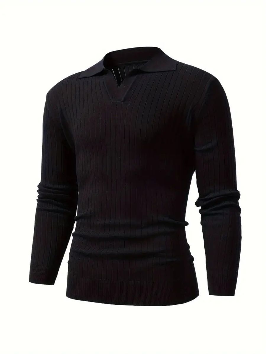 Men's Tailored Knitted Shirt for Business and Casual Wear