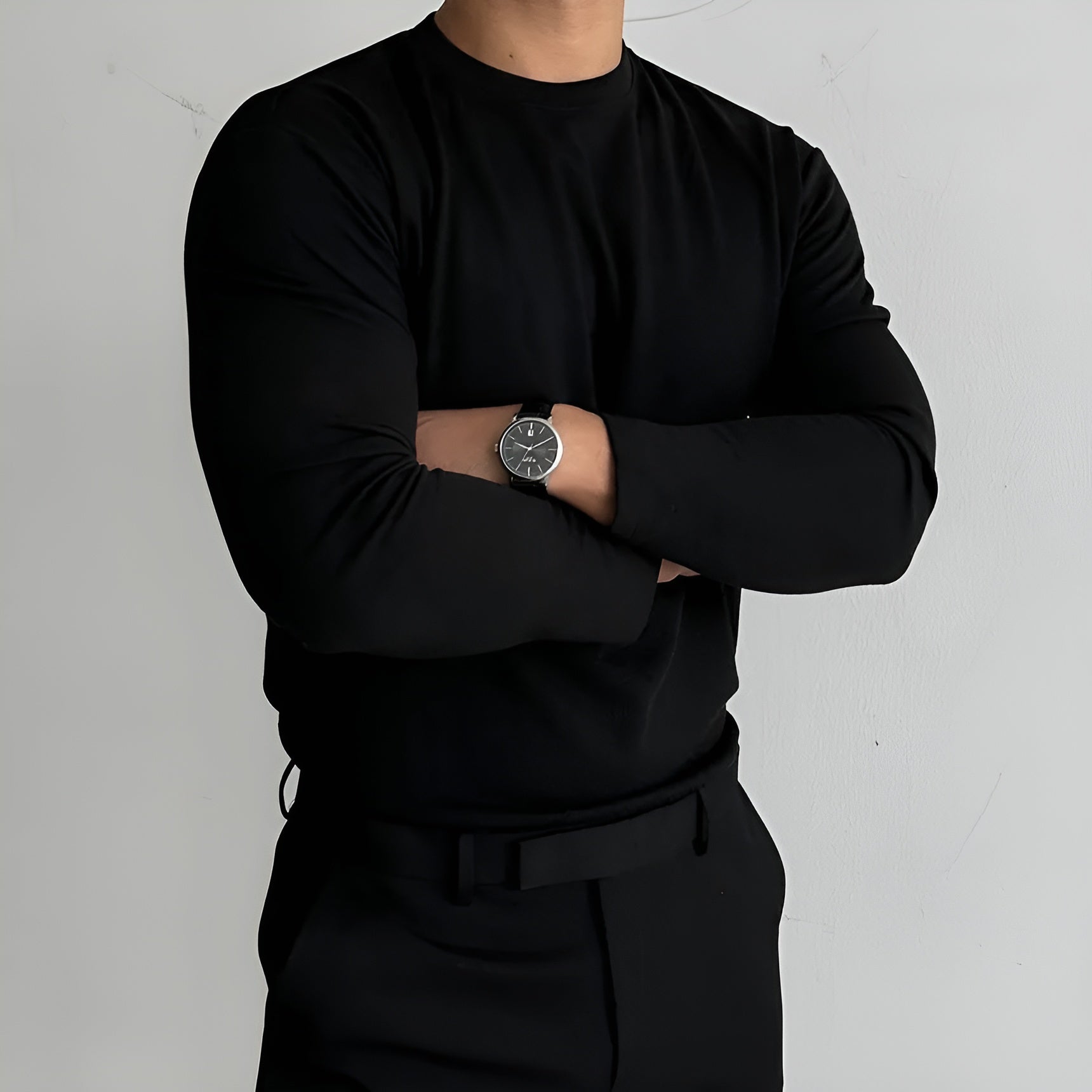 Men's Thick Long Sleeve Sweater for Winter Warmth 2