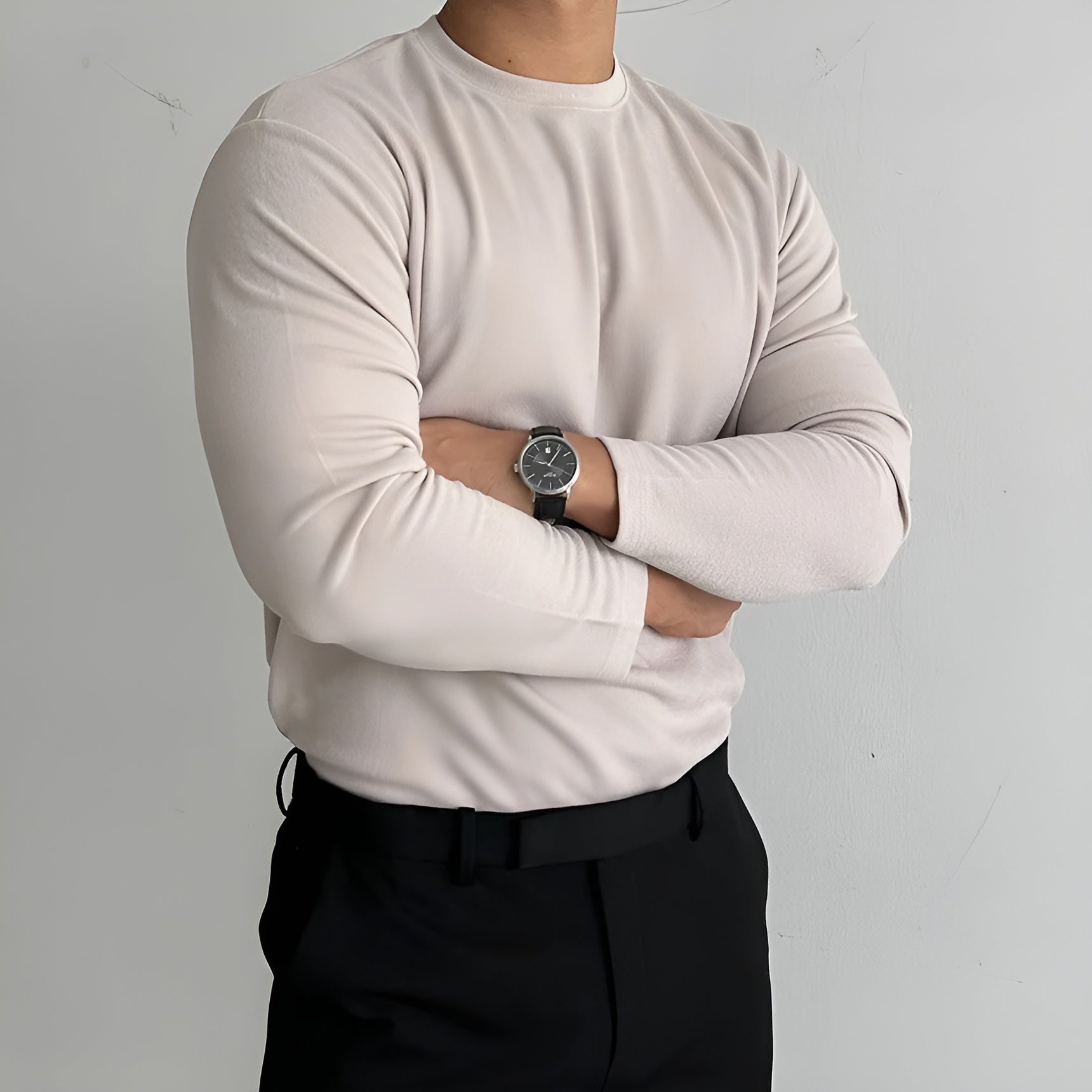 Men's Thick Long Sleeve Sweater for Winter Warmth 3