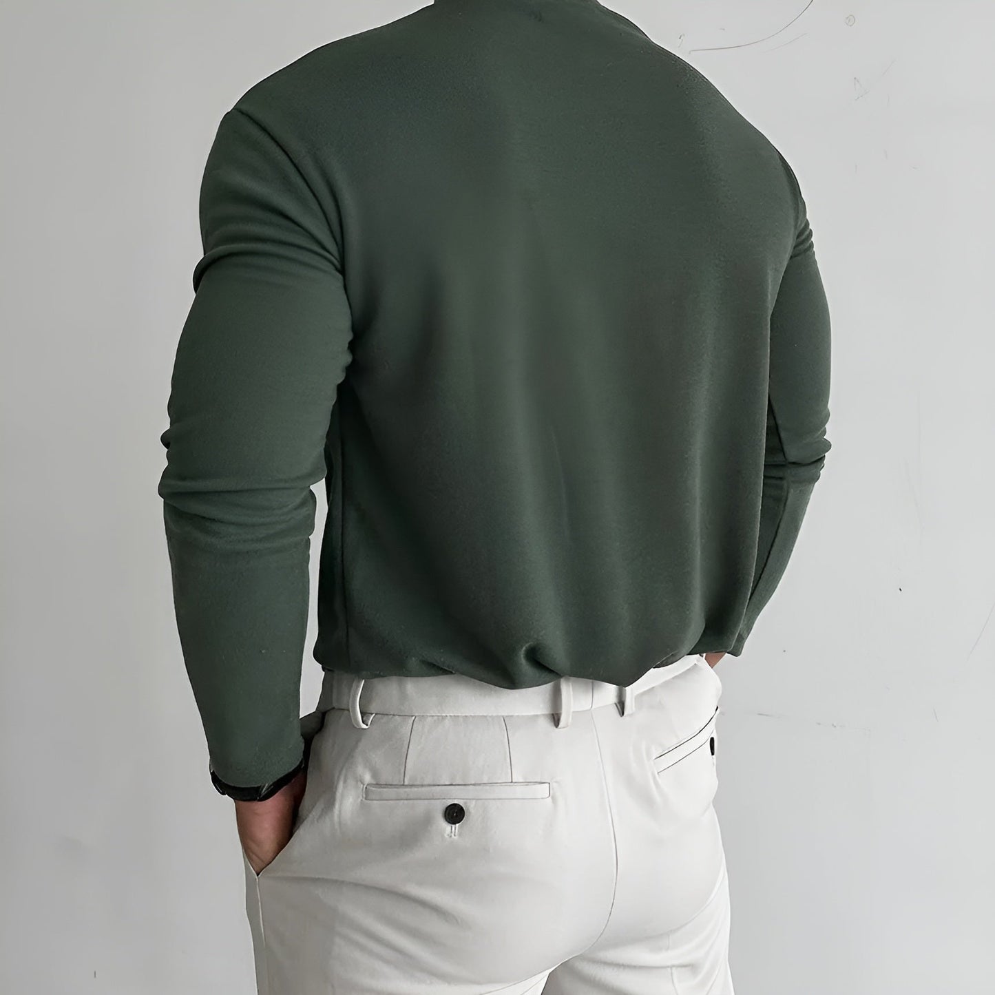 Men's Thick Long Sleeve Sweater for Winter Warmth 4