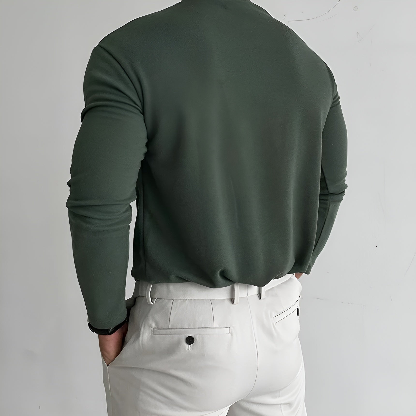 Men's Thick Long Sleeve Sweater for Winter Warmth 4