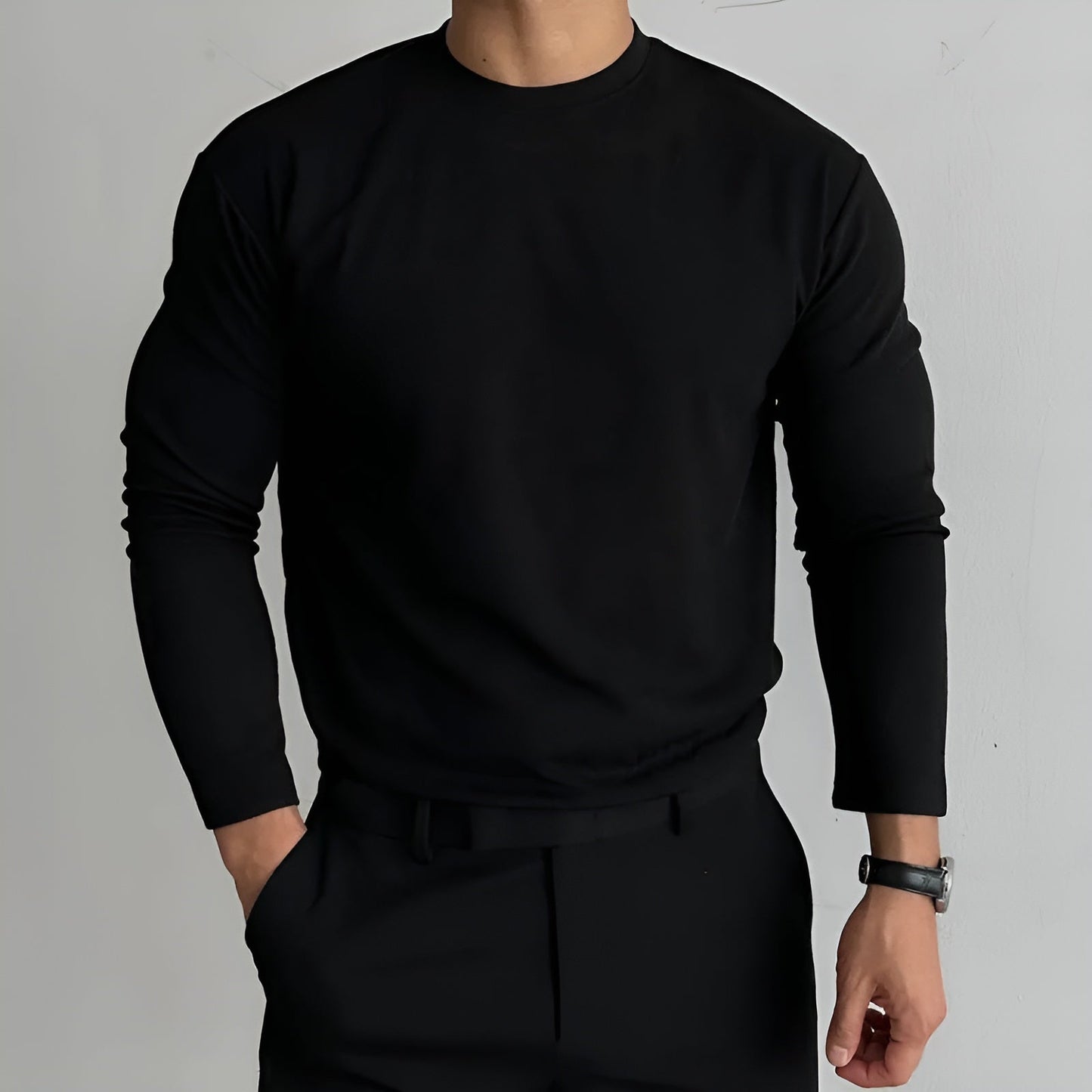 Men's Thick Long Sleeve Sweater for Winter Warmth 8