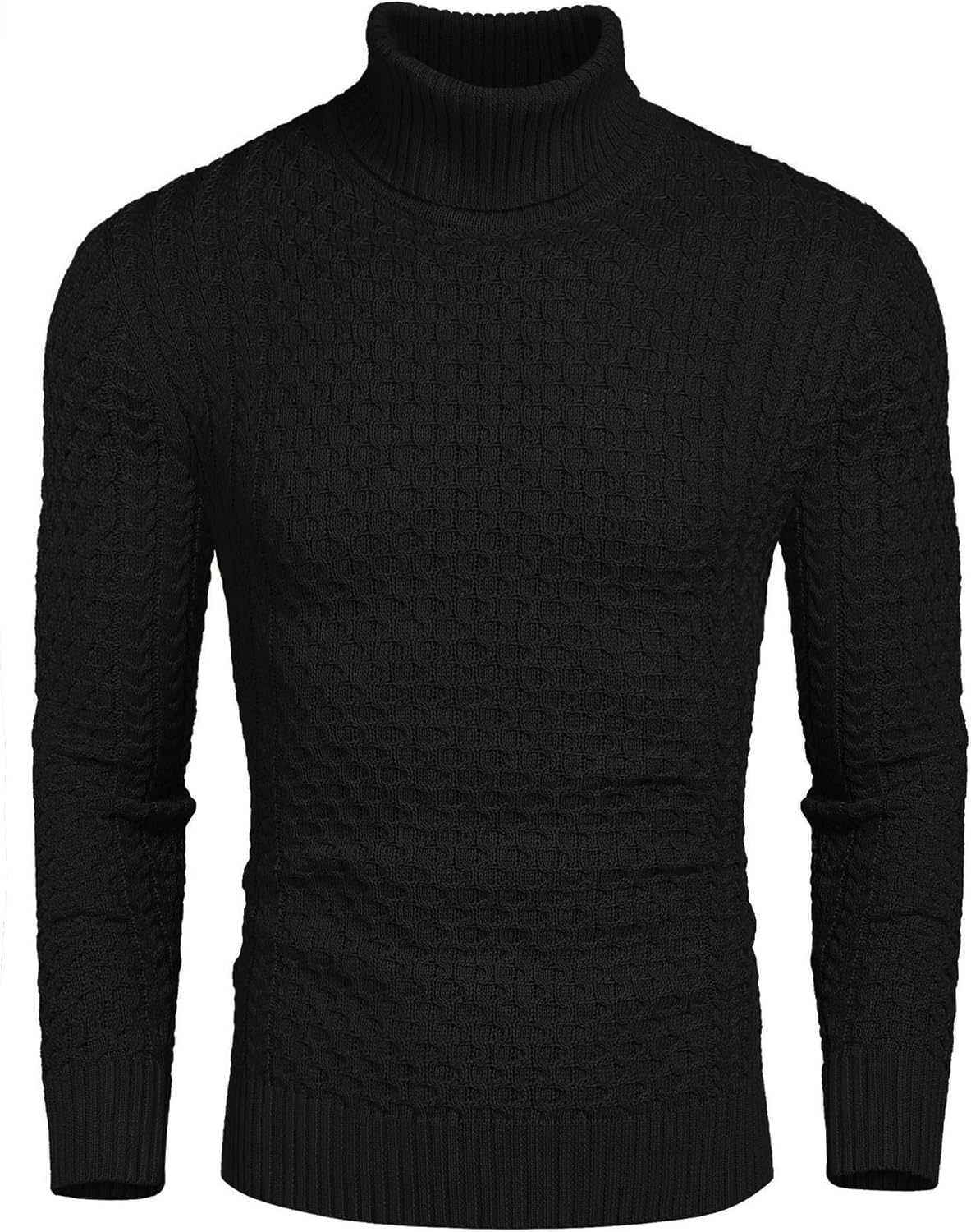 Men's Turtleneck Sweater - Slim Fit Casual Roll Collar 0