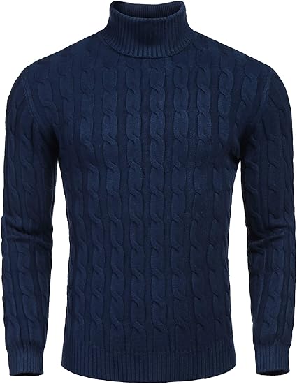 Men's Turtleneck Sweater - Slim Fit Casual Roll Collar 11