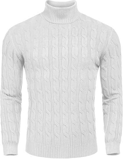 Men's Turtleneck Sweater - Slim Fit Casual Roll Collar 12