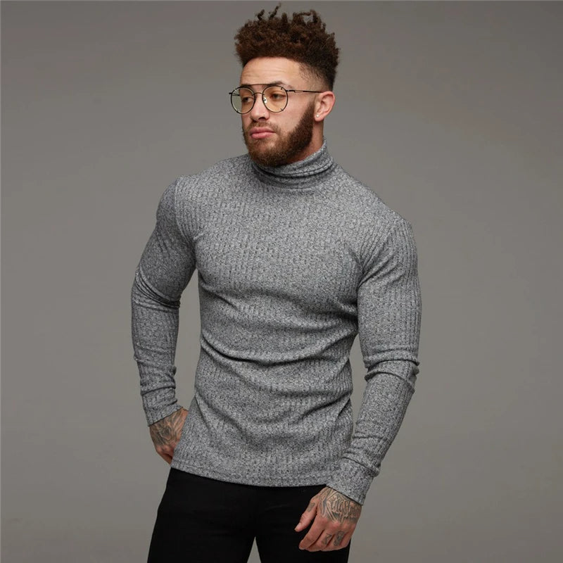 Men's Turtleneck Sweater for Casual and Business Wear 2