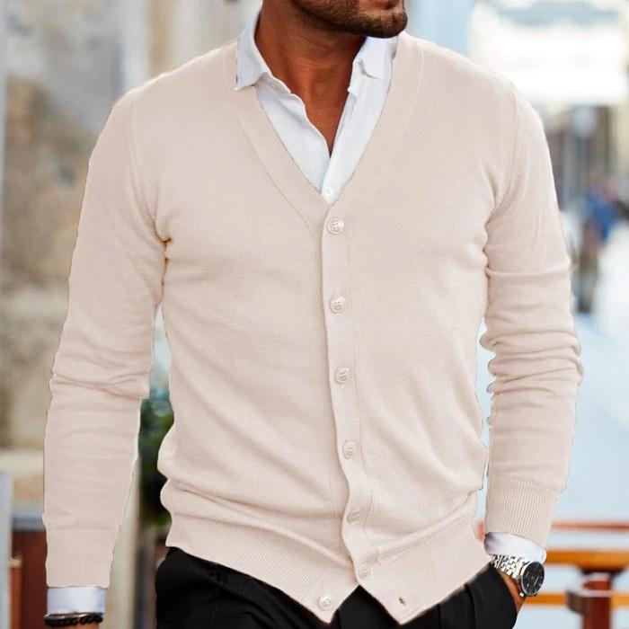Men's V-Neck Casual Cardigan for Stylish Comfort 3
