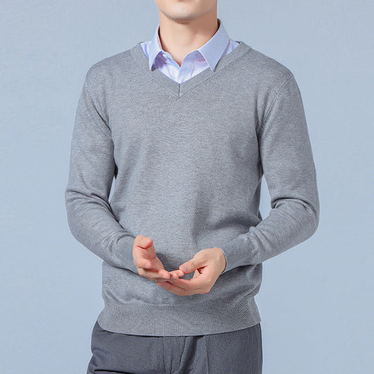 Men's V-neck Long Sleeve Sweatshirt 0