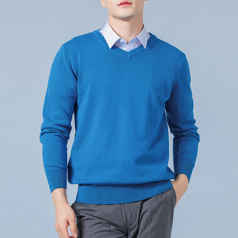 Men's V-neck Long Sleeve Sweatshirt 1