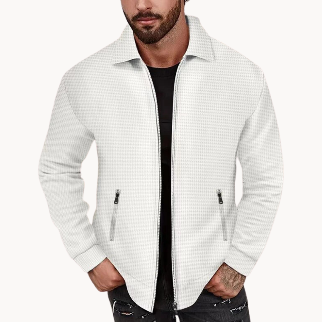 Men's Waffle Jacket for Casual Sophistication 0